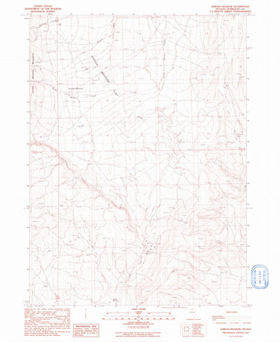 United States Geological Survey Jordan Meadow, NV (1991, 24000-Scale) digital map