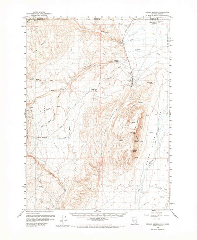 United States Geological Survey Jordan Meadow, NV-OR (1959, 62500-Scale) digital map