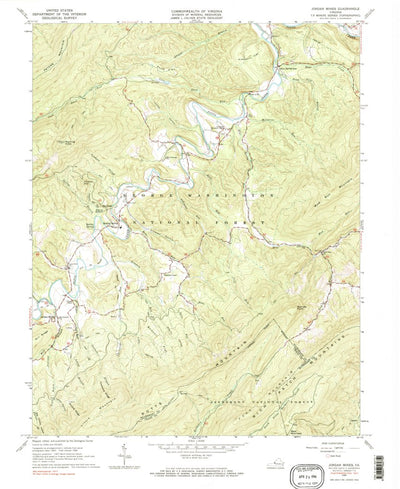 United States Geological Survey Jordan Mines, VA (1966, 24000-Scale) digital map