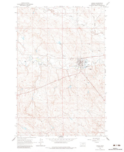 United States Geological Survey Jordan, MT (1964, 24000-Scale) digital map