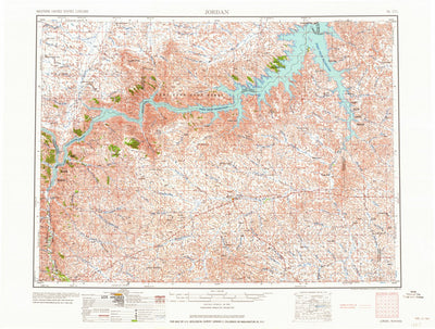 United States Geological Survey Jordan, MT (1964, 250000-Scale) digital map