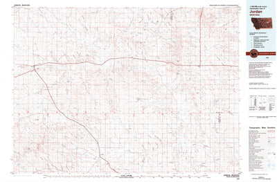 United States Geological Survey Jordan, MT (1983, 100000-Scale) digital map