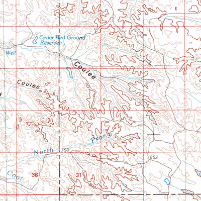 United States Geological Survey Jordan, MT (1983, 100000-Scale) digital map