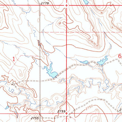 United States Geological Survey Jordan NW, MT (1964, 24000-Scale) digital map