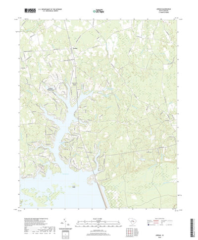 United States Geological Survey Jordan, SC (2020, 24000-Scale) digital map