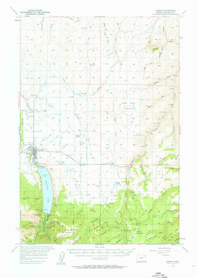 United States Geological Survey Joseph, OR (1957, 62500-Scale) digital map