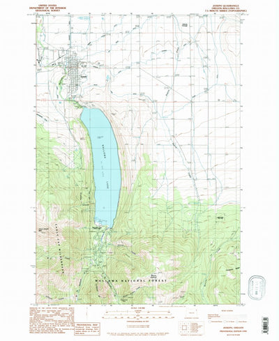 United States Geological Survey Joseph, OR (1990, 24000-Scale) digital map