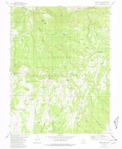 United States Geological Survey Joseph Peak, UT (1980, 24000-Scale) digital map