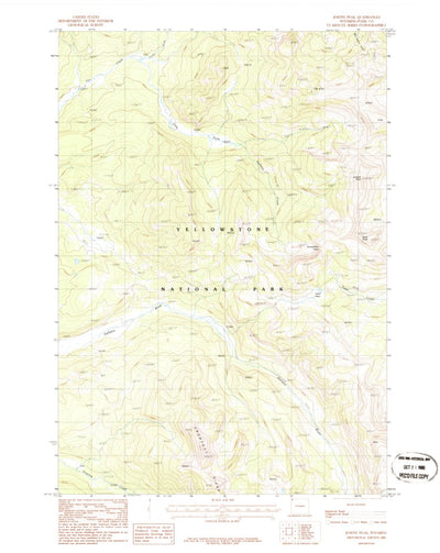 United States Geological Survey Joseph Peak, WY (1986, 24000-Scale) digital map