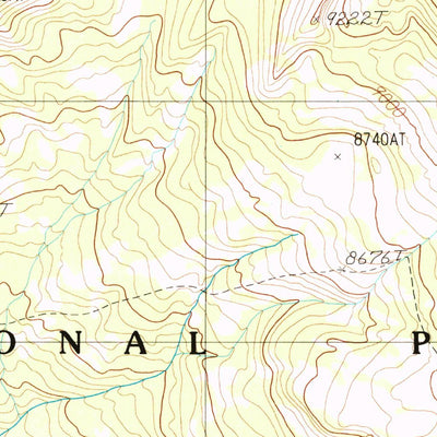 United States Geological Survey Joseph Peak, WY (1986, 24000-Scale) digital map