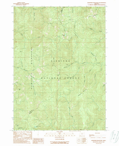 United States Geological Survey Josephine Mountain, OR (1989, 24000-Scale) digital map