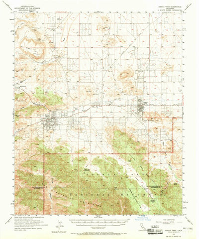 United States Geological Survey Joshua Tree, CA (1955, 62500-Scale) digital map