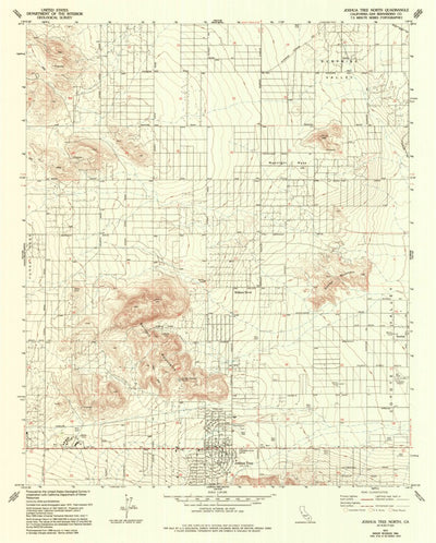 United States Geological Survey Joshua Tree North, CA (1972, 24000-Scale) digital map