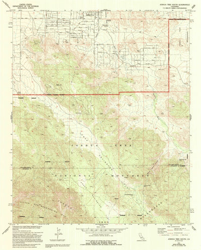 United States Geological Survey Joshua Tree South, CA (1972, 24000-Scale) digital map