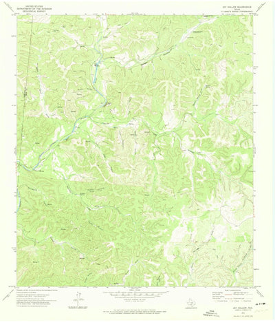 United States Geological Survey Joy Hollow, TX (1971, 24000-Scale) digital map