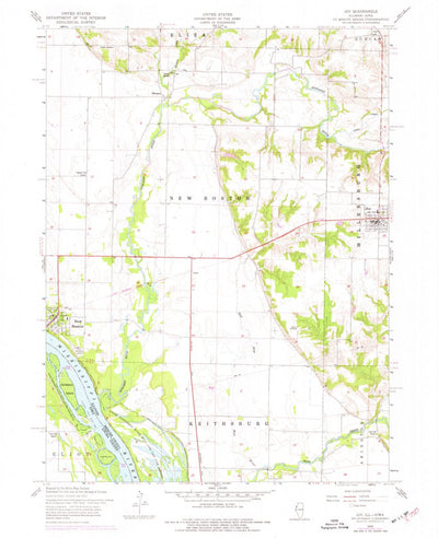 United States Geological Survey Joy, IL-IA (1953, 24000-Scale) digital map