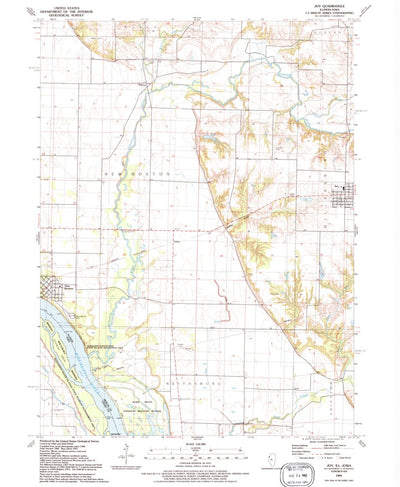 United States Geological Survey Joy, IL-IA (1991, 24000-Scale) digital map