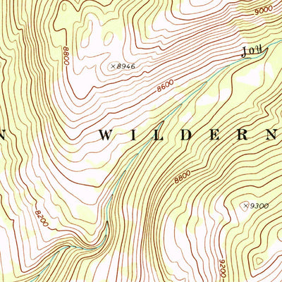 United States Geological Survey Joy Peak, WY (1965, 24000-Scale) digital map