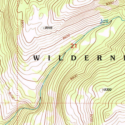 United States Geological Survey Joy Peak, WY (1996, 24000-Scale) digital map