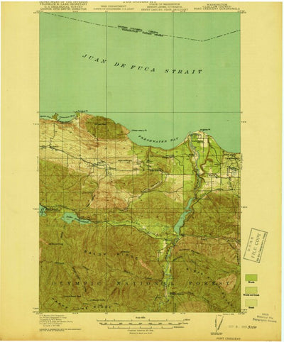 United States Geological Survey Joyce, WA (1919, 62500-Scale) digital map