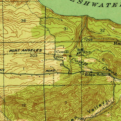United States Geological Survey Joyce, WA (1919, 62500-Scale) digital map