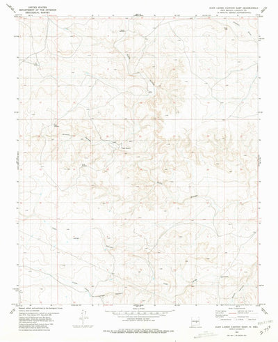 United States Geological Survey Juan Largo Canyon East, NM (1981, 24000-Scale) digital map