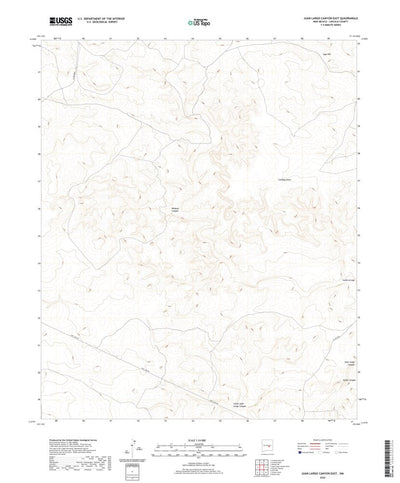 United States Geological Survey Juan Largo Canyon East, NM (2020, 24000-Scale) digital map