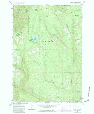 United States Geological Survey Jubilee Lake, OR (1967, 24000-Scale) digital map