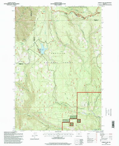 United States Geological Survey Jubilee Lake, OR (1995, 24000-Scale) digital map