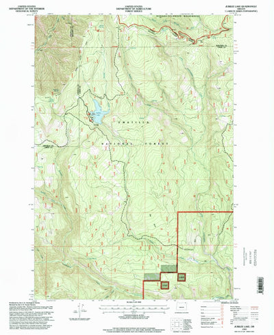United States Geological Survey Jubilee Lake, OR (1995, 24000-Scale) digital map