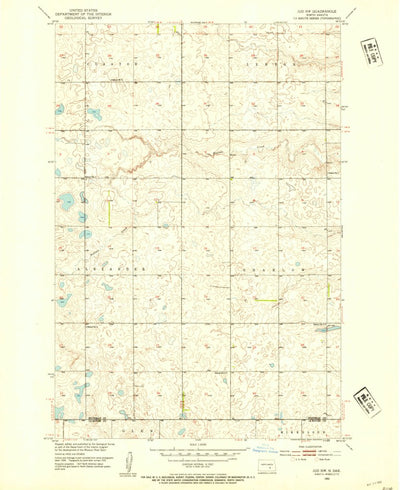 United States Geological Survey Jud NW, ND (1952, 24000-Scale) digital map