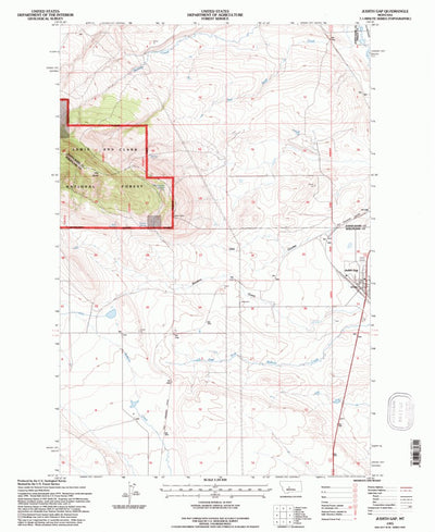 United States Geological Survey Judith Gap, MT (1995, 24000-Scale) digital map