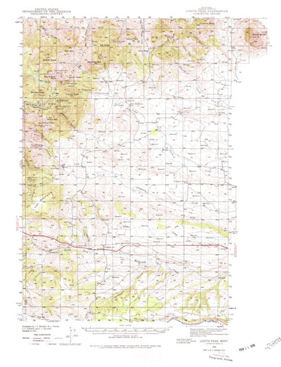 United States Geological Survey Judith Peak, MT (1941, 62500-Scale) digital map