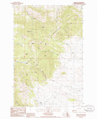 United States Geological Survey Judith Peak, MT (1985, 24000-Scale) digital map