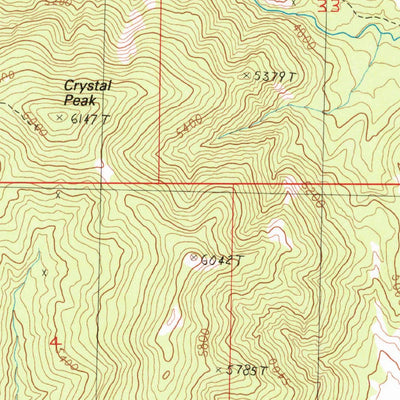 United States Geological Survey Judith Peak, MT (1985, 24000-Scale) digital map
