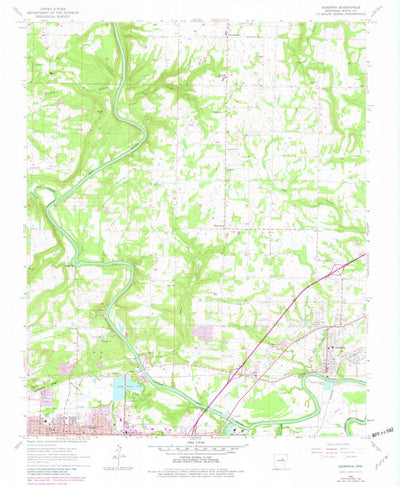 United States Geological Survey Judsonia, AR (1965, 24000-Scale) digital map