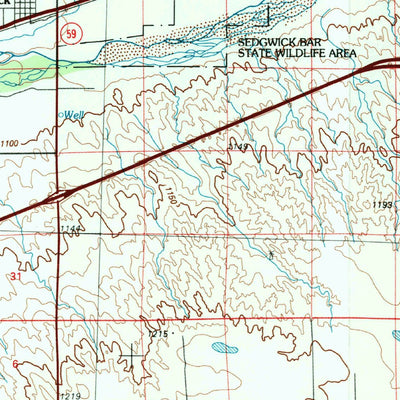 United States Geological Survey Julesburg, CO-NE (1983, 100000-Scale) digital map