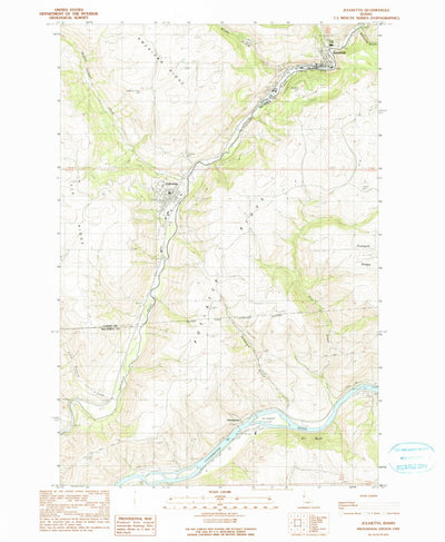 United States Geological Survey Juliaetta, ID (1990, 24000-Scale) digital map