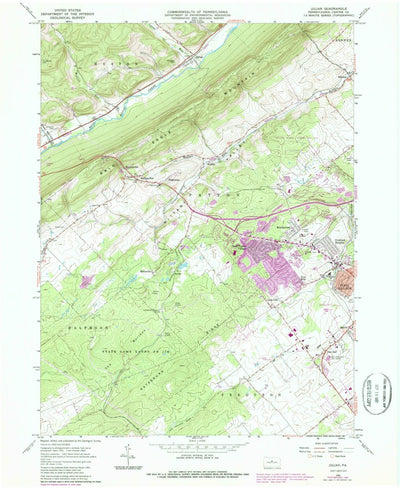 United States Geological Survey Julian, PA (1962, 24000-Scale) digital map
