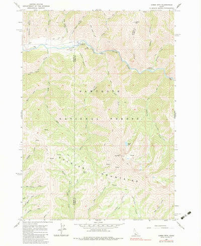 United States Geological Survey Jumbo Mountain, ID (1964, 24000-Scale) digital map