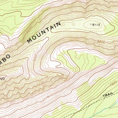 United States Geological Survey Jumbo Mountain, MT-ID (1966, 24000-Scale) digital map