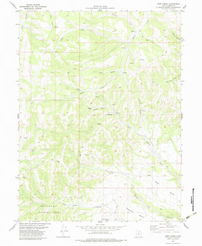 United States Geological Survey Jump Creek, UT (1979, 24000-Scale) digital map