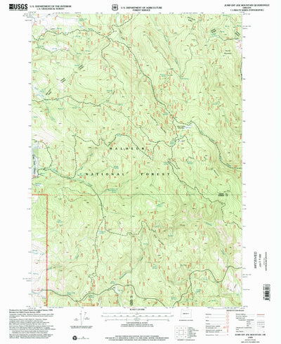 United States Geological Survey Jump-Off Joe Mountain, OR (1999, 24000-Scale) digital map