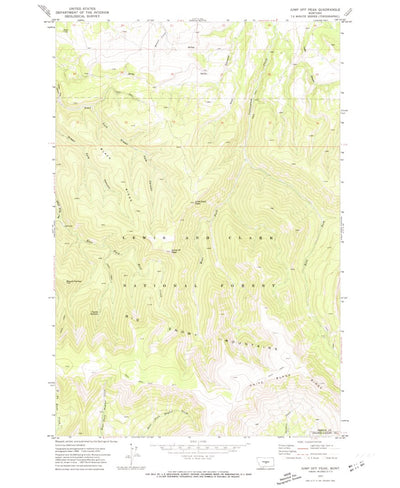 United States Geological Survey Jump Off Peak, MT (1970, 24000-Scale) digital map
