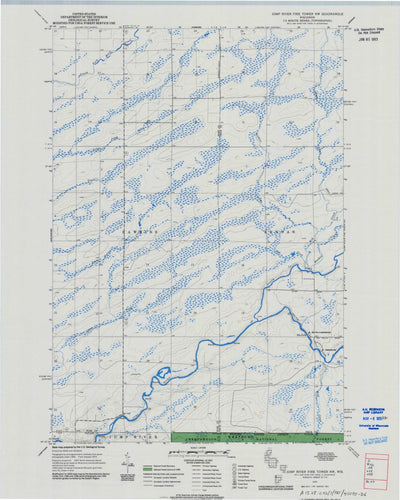 United States Geological Survey Jump River Fire Tower NW, WI (1970, 24000-Scale) digital map