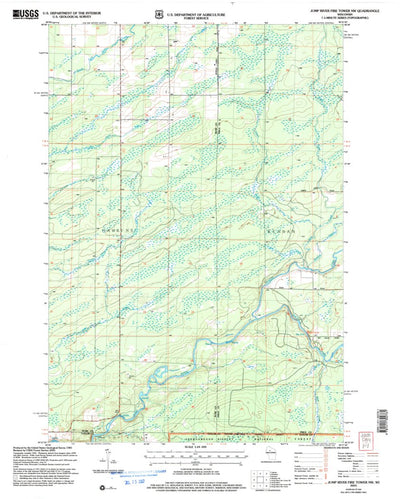 United States Geological Survey Jump River Fire Tower NW, WI (2005, 24000-Scale) digital map
