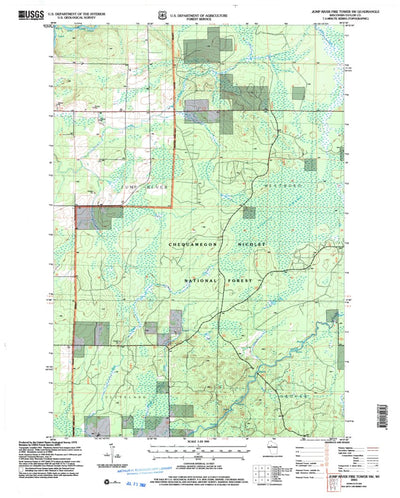 United States Geological Survey Jump River Fire Tower SW, WI (2005, 24000-Scale) digital map