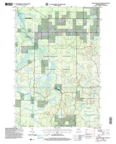 United States Geological Survey Jump River Fire Tower, WI (2005, 24000-Scale) digital map