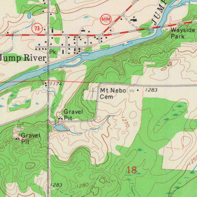 United States Geological Survey Jump River, WI (1971, 24000-Scale) digital map