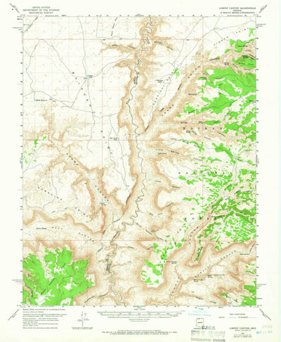 United States Geological Survey Jumpup Canyon, AZ (1957, 62500-Scale) digital map
